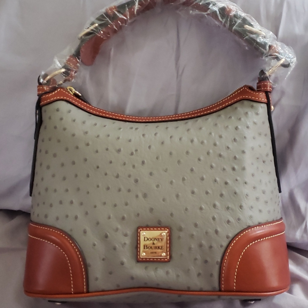 Dooney and Bourke ostrich leather hobo